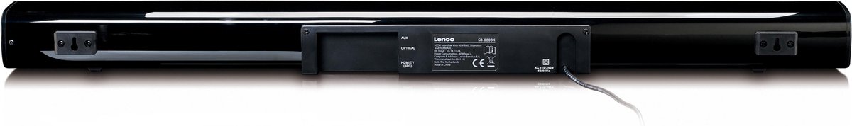 Lenco SB-080BK - Soundbar voor TV - Bluetooth - HDMI - AUX - Zwart | bol