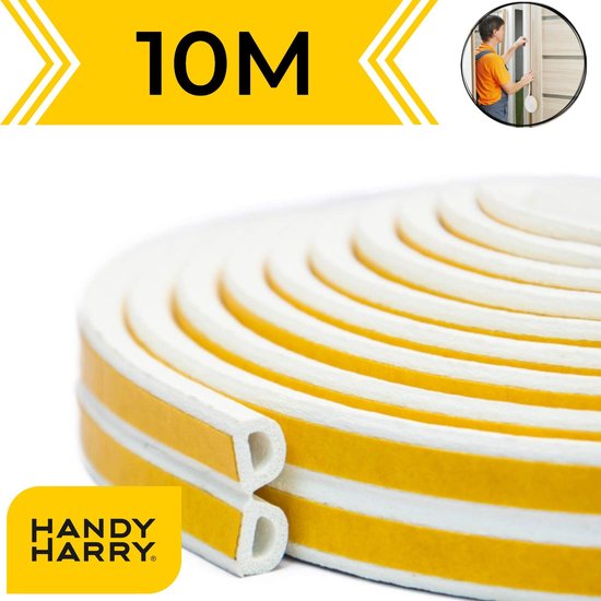 HANDY HARRY® Tochtband Zelfklevende 10 Meter - 6x9mm - Tochtstrip Schuim