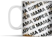 Mok - Moeder cadeau - Super Mama - Vintage - 350 ml - Beker