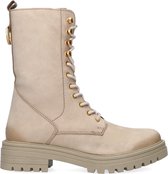 Omoda Lpmonk-03 Veterboots - Laarzen Met Veters - Dames - Beige - Maat 37