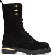 Hip H1431 Veterboots - Laarzen Met Veters - Meisjes - Zwart - Maat 39