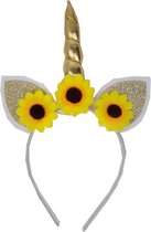 Unicorn Diadeem - Goud - Zonnebloemen - Haar Accesoire