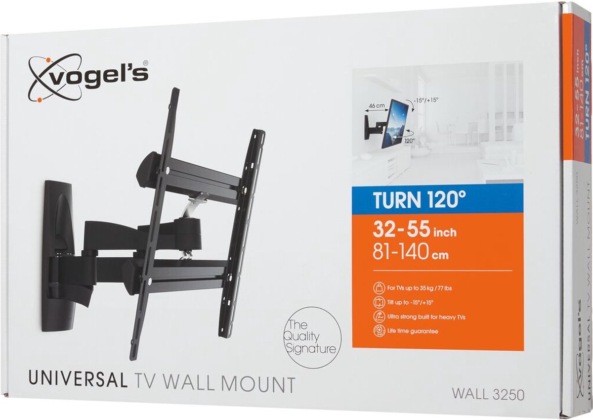 Vogel's Wall 3250 Black Forward Turn 120 32-55