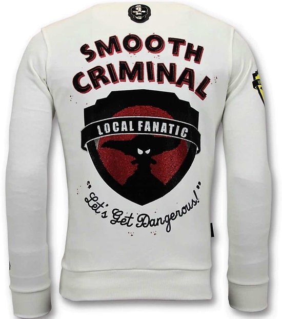 Chandail pour homme de luxe fanatique local - Crime Empire - Pulls / pulls / col rond blanc Pull homme taille S