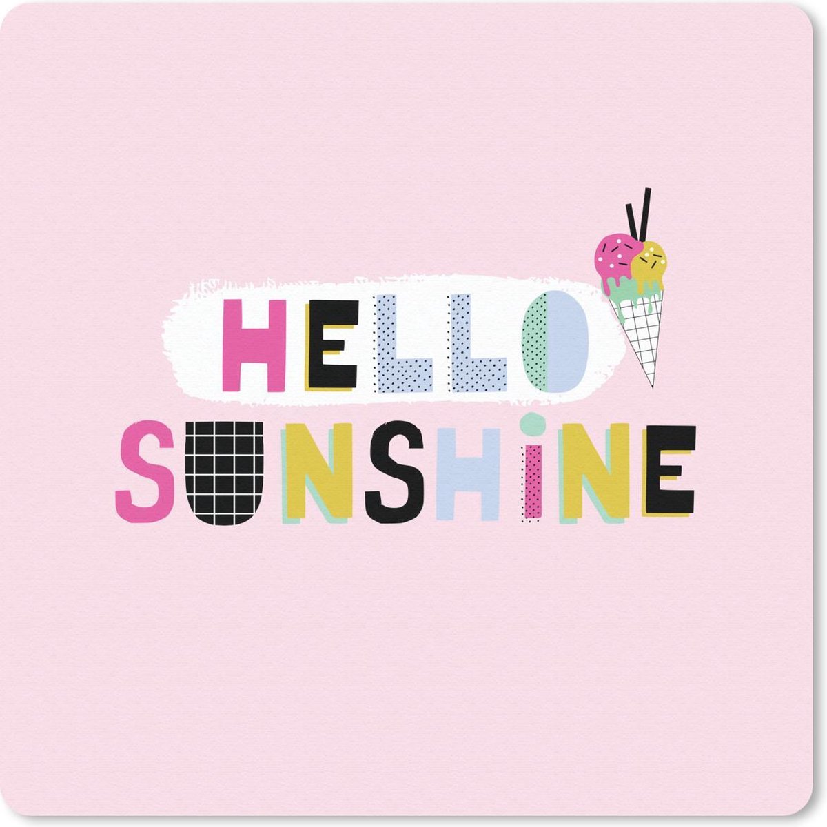 Muismat 30x30 cm - Mousepad Zomer - IJs - Quote - Muismatten