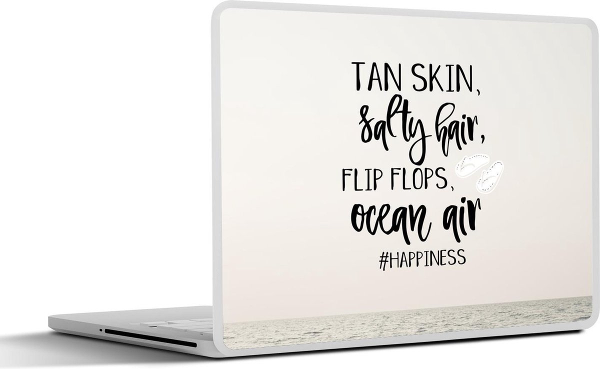 Afbeelding van product SleevesAndCases  Laptop sticker - 13.3 inch - Zomer - Zee - Zwart