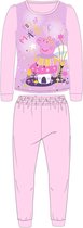 Peppa Pig pyjama - lichtroze - Peppa Big fleece pyama - maat 104
