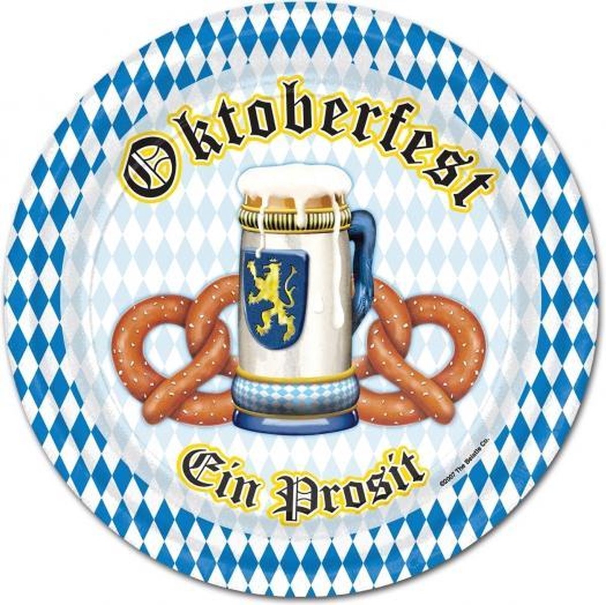 Oktoberfest thema feest bordjes - 40x stuks - dia 23 cm - van karton - Tafel Feestartikelen