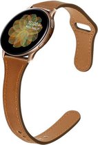 Smartwatch bandje - Geschikt voor Samsung Galaxy Watch 46mm, Samsung Galaxy Watch 3 45mm, Gear S3, Huawei Watch GT 2 46mm, Garmin Vivoactive 4, 22mm horlogebandje - PU leer - Fungus - Dun - B