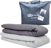 Set de couvertures lestées Katoen 10 kg Weighted Blanket Beter Sleep - Housse lavable Katoen - 200 x 140 - Gris foncé