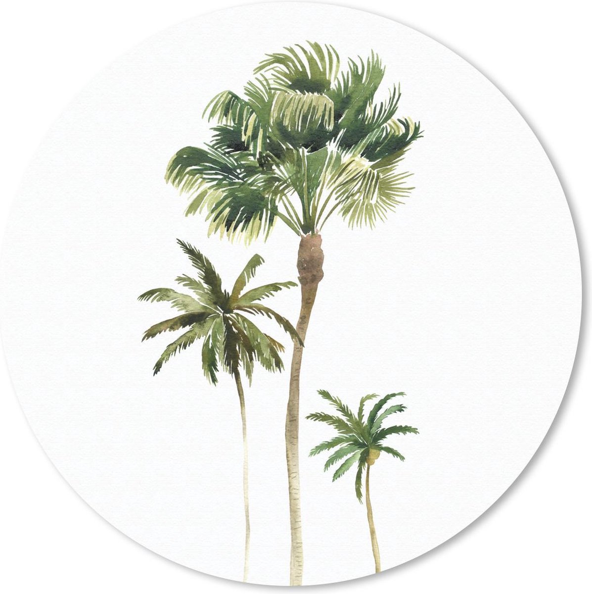 Muismat rond 20x20 cm - Mousepad Jungle - Boom - Groen - Ronde muismatten