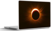 Laptop sticker - 15.6 inch - Oranje gekleurde zonsverduistering - 36x27,5cm - Laptopstickers - Laptop skin - Cover