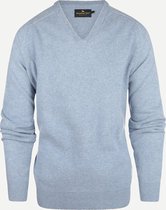 Steppin' Out Herfst/Winter 2021 Trui Lamswol Vneck Mannen - Regular Fit - Wol - Blauw (XXL)