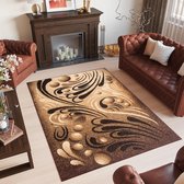 Tapiso Bali PP Vloerkleed Bruin Beige Klassieke Tapijten Maat- 160x220