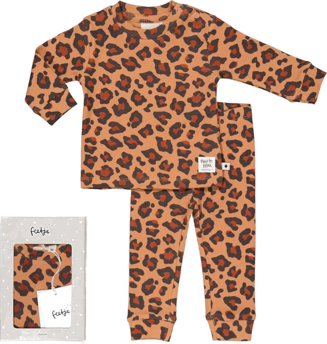 Feetje Pyjama Leopard Lee Hazelnoot MT. 62 bol