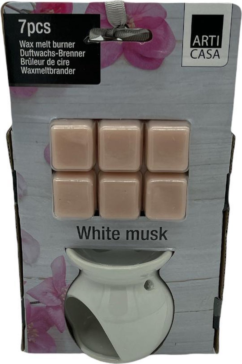 K Pleasure - Geurkaarsen - Wax Melts - Kaarsen met Blokjes geur - Geurblokjes voor kaarsen – Geurverstuiver - White Musk