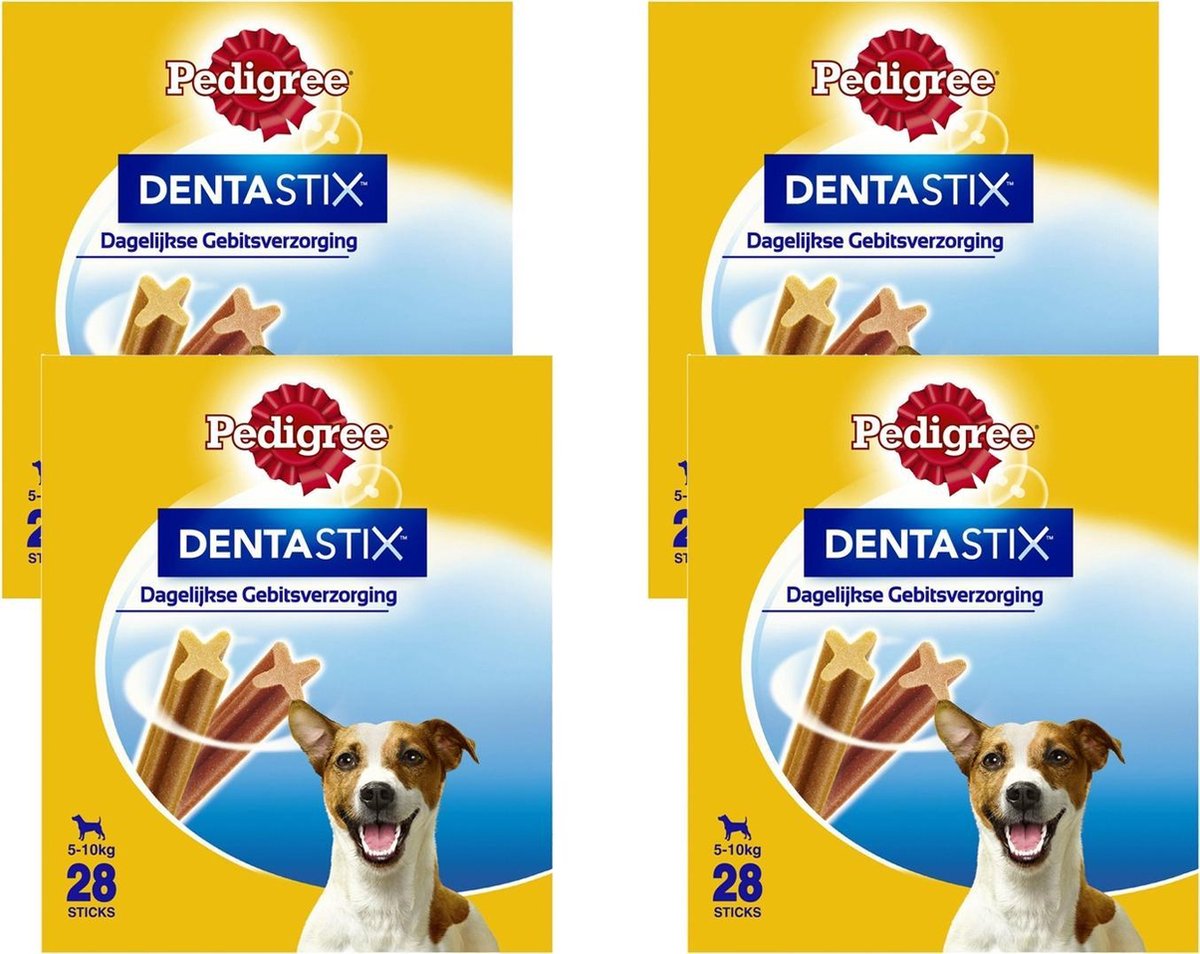 Pedigree Dentastix Mini Hond Multipack - Gebitsverzorgende Hondensnack - 4 x 28 stuks