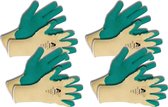 Hands-On Werkhandschoen Katoen/Latex Grijs - Handschoenen - 4 x 10