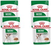 Bol.com Royal Canin Mini - Adult - Natvoer Hond - Pouch - 4 x 12 x 85 g aanbieding
