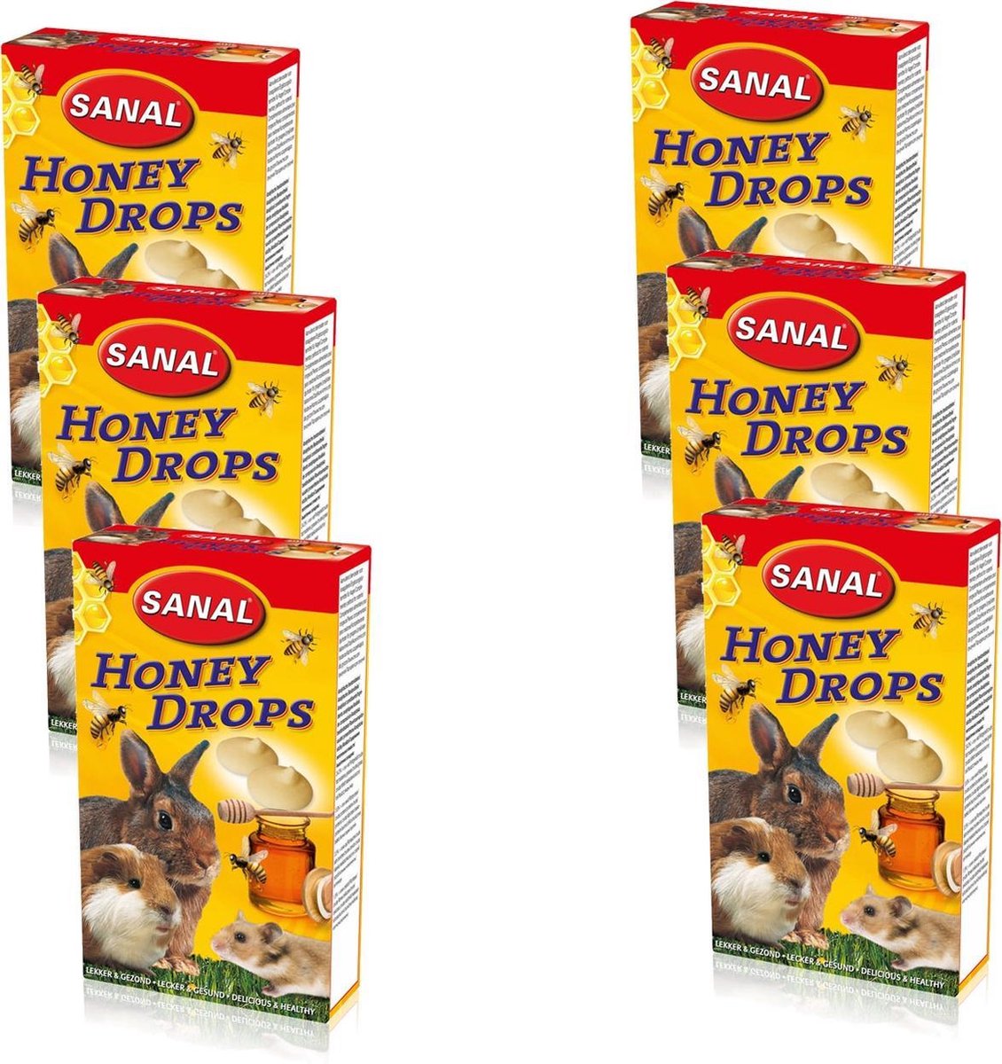 Sanal Honey Drops - Knaagdiersnack - 6 x 45 g