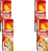 Versele-Laga Prestige Sticks Kanarie - Vogelsnack - 4 x Ei&Oesterschelp