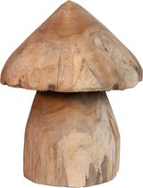 Houten paddenstoel Jamur -  Herfstdecoratie - Paddenstoelen decoratie - Woondecoratie - 24x19cm