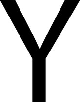 Letter muurstickers - Letter Y | Letter muursticker | naam muursticker | 1 letter muursticker | Letter Y | Zwart