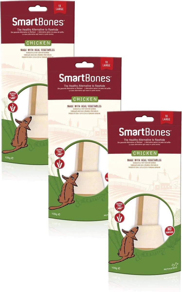Smartbones Classic Bone Chews Kip - Hondensnacks - 3 x Large