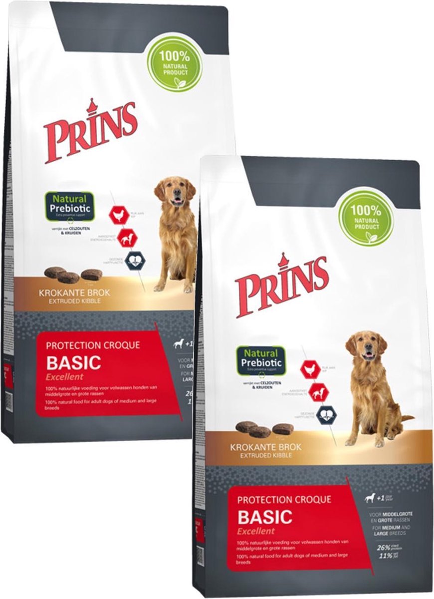 Prins Prins Protection Croque Basic Excellent - Hondenvoer - 2 x 10 kg
