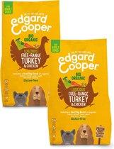 Edgard & Cooper Fresh Organic Dinde & Poulet Bio (fermier) Chunk - Pour chiens adultes - Nourriture pour chiens - 2 x 2,5 kg