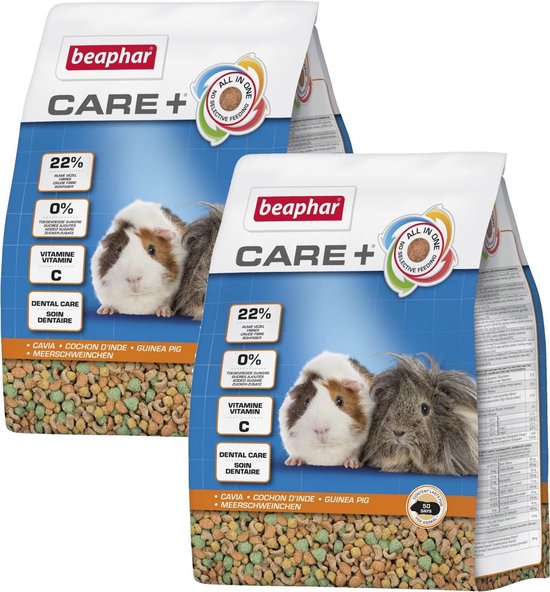 Beaphar Care+ Cavia - 2 St à 1,5 kg - Caviavoer - 3 kg