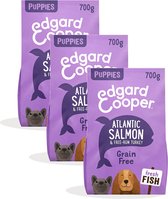 Edgard&Cooper Puppy Graanvrij Zalm&Kalkoen - Hondenvoer - 3 x 700 g