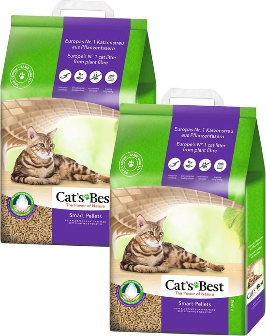 Cat's Best Smart Pallets - Litière pour chat - 2 x 20 l | bol.com