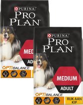 Pro Plan Dog Adult Medium Breed Kip - Nourriture pour chiens - 2 x 3 kg