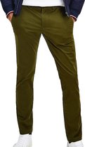 Tommy Hilfiger 1985 Bleecker Slim Flex Chino  Broek - Mannen - olijfgroen