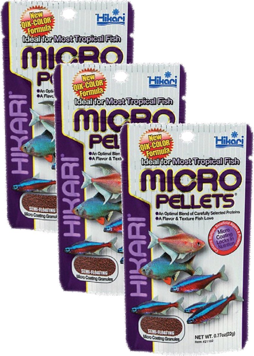 Hikari Micro Pellets - Vissenvoer - 3 x 80 g