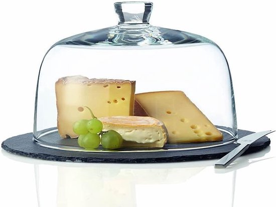 Cloche à fromage Leonardo avec couteau à fromage - Ensemble de 3