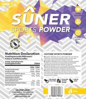 Sûner Sport Poeder - isotone - vegan - no sugars added - lemon