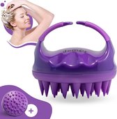 Jollify® - Haarborstel - Scalp Massager - Scalp Brush - Premium Siliconen - Haar Borstel - Hair Brush - Haarverzorging - Anti Roos - Haargroei - Hoofdhuid Massage - Paars