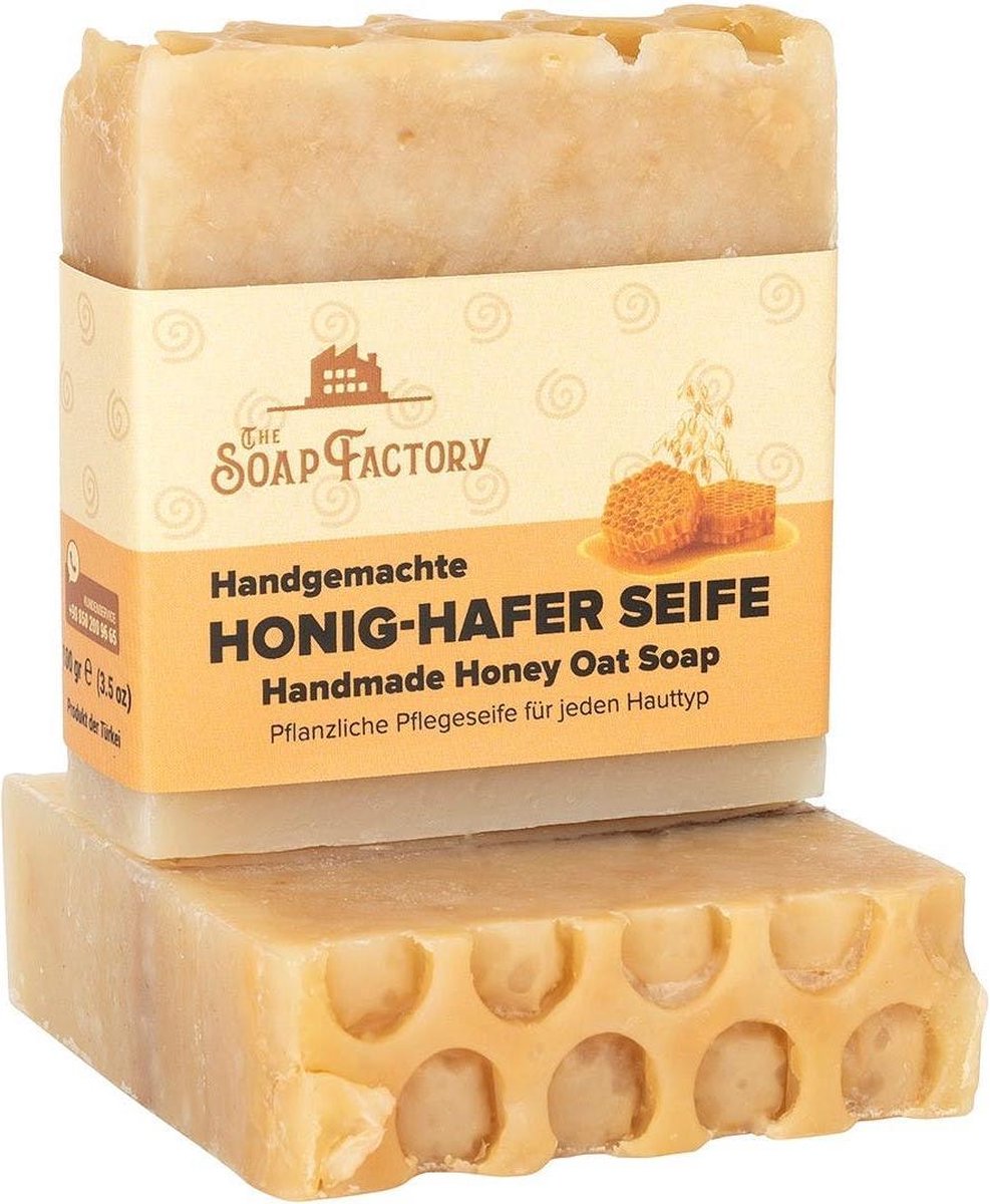 The soap factory Honing Haver Zeep 110gram - bestrijdt oneffenheden op het huidoppervlak - biedt een zachte en intensieve verzorging
