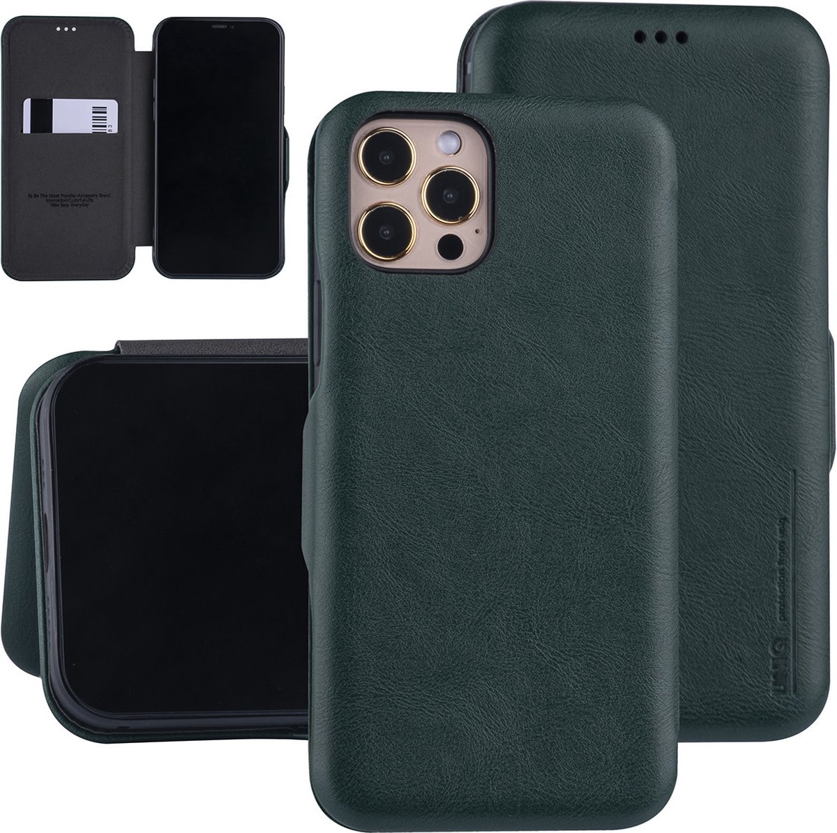 UNIQ Accessory Groen hoesje iPhone 12 - 12 Pro - Book Case