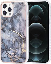 UNIQ Classic Case iPhone 12 Pro Max TPU Backcover hoesje - Marble Grey
