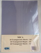 Sheets Mica Transparant | A4 formaat | 180 Mu dik | 10 stuks