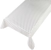 Tafelzeil Dots Wit - 140 x 270 cm