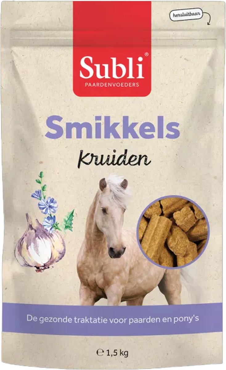 Subli Smikkels Kruiden - paardensnoepjes - 1,5 kg