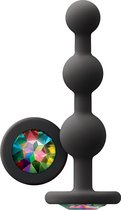 NS Novelties Buttplug GLAMS RIPPLE RAINBOW GEM Zwart