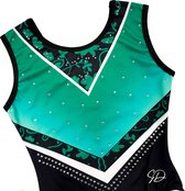 Sparkle&Dream Turnpakje Gympakje Fleur Groen - CLA | maat 140 - Voor Turnen en Gymnastiek