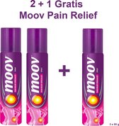 Moov Pijn Verlichtende Spray - 80 g - 3 stuks - 2+1 Moov Pain Relief Spray - Snelle Pijnverlichting - Ayuvedisch - 3 x 80 g