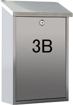 Huisnummer sticker - B - zwart - 6 cm - letter - brievenbussticker – cijfersticker - plakletter