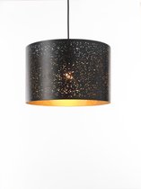 MEO Padua Hanglamp - Eetkamer & Woonkamer Lamp - Metalen Kap - Goudkleurige Binnenkant - Zwart